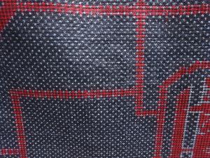 アンティーク　幾何学に笹模様織り出し本場泥大島紬着物(5マルキ)